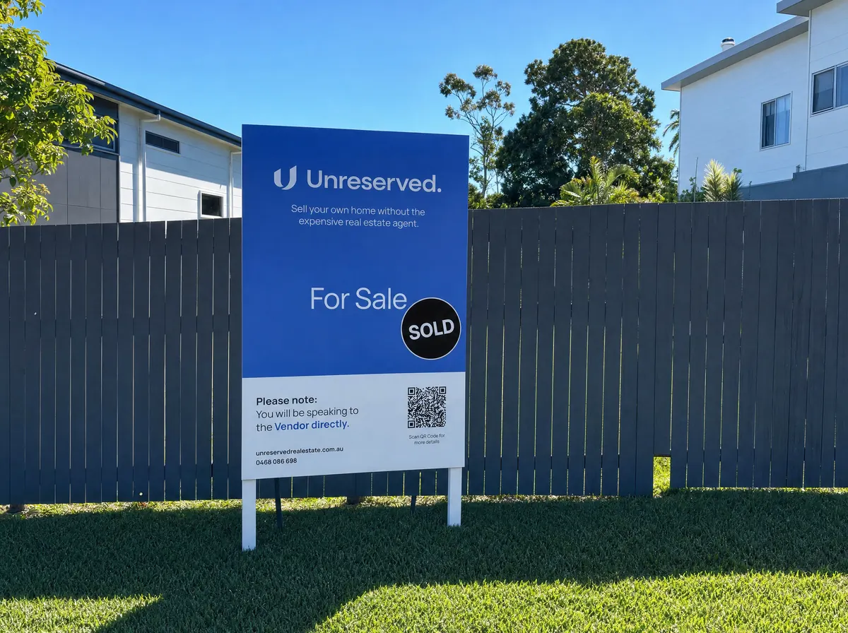 Unreserved sold sign